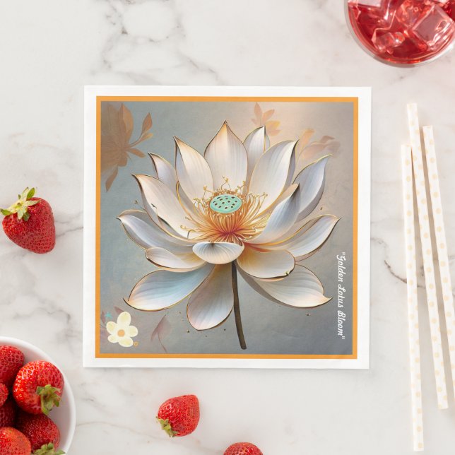 Servilleta De Papel De Cena "Lotus Unfold" (In situ)