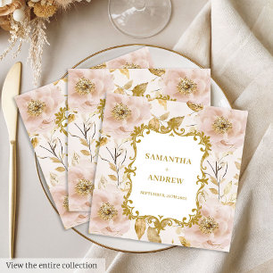 Servilleta De Papel De Cena Lush Rubor Gold Boda Paper Napkins