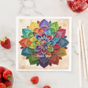 Servilleta De Papel De Cena "Magia de Mandala Brillante"