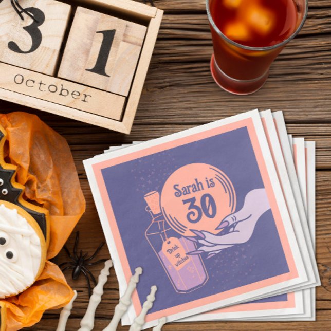 Servilleta De Papel De Cena Magnífica Fiesta Mística de Halloween Malvada (Subido por el creador)