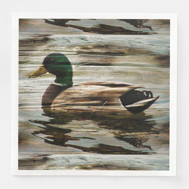Servilleta De Papel De Cena Mallard Duck (Anverso)