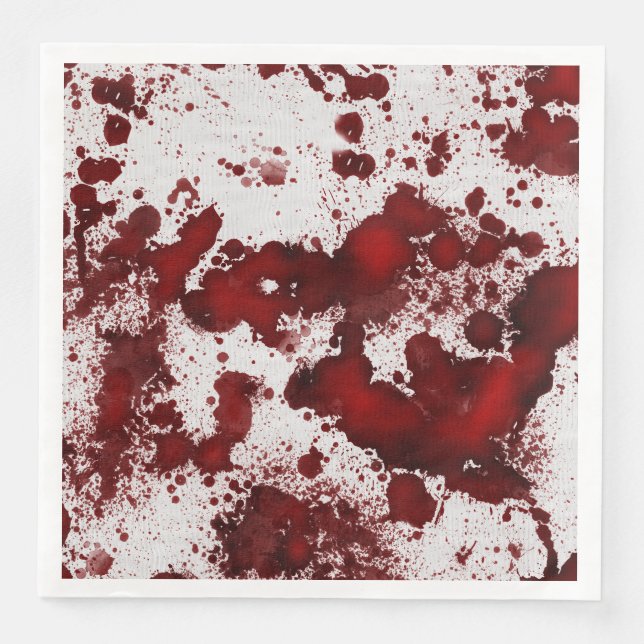 Servilleta De Papel De Cena Manchas de sangre de caída (Anverso)