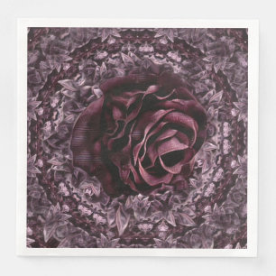 Servilleta De Papel De Cena Mandala de rosa 