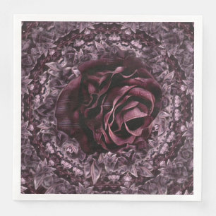 Servilleta De Papel De Cena Mandala de rosa 