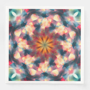 Servilleta De Papel De Cena Mandala psicodélica de Kaleidoscópico de Prisma