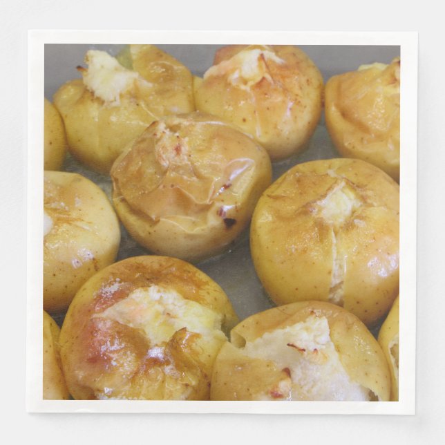 Servilleta De Papel De Cena manzanas cocidas (Anverso)