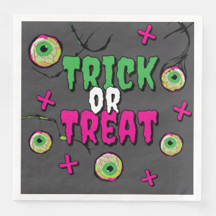 Servilleta De Papel De Cena ¡Marcar o tratar! Funky Scary Cute Spookbie Zombie