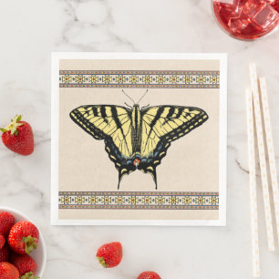 Servilleta De Papel De Cena Mariposa Cola de Golondrina Amarilla del Suroeste
