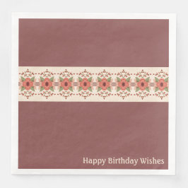 Servilleta De Papel De Cena Marrón con crema