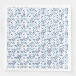Servilleta De Papel De Cena Menorá de Hanukkah Estrella de David Estilo de Art