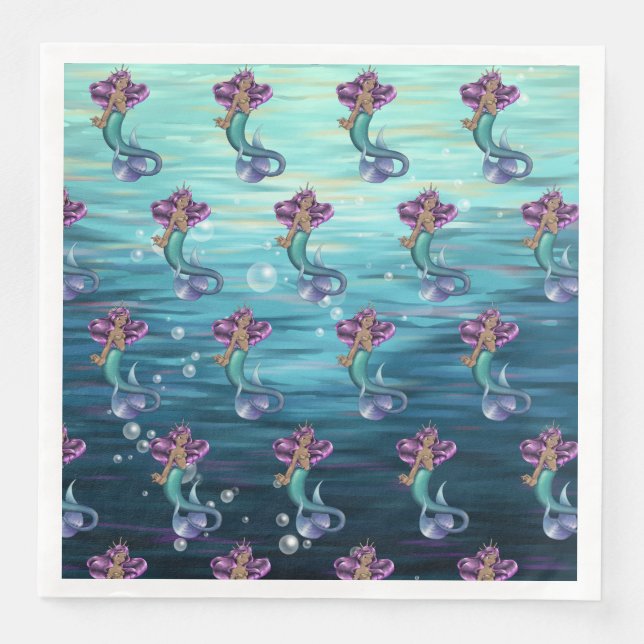 Servilleta De Papel De Cena Mermaid Iole (Anverso)
