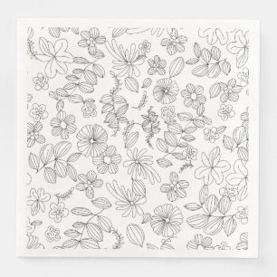 Servilleta De Papel De Cena Mi diseño de flores 3