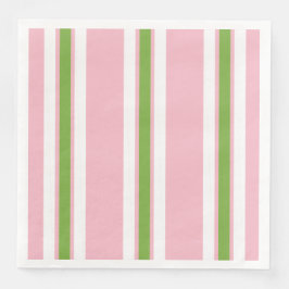 SERVILLETA DE PAPEL DE CENA MODA MODERNA GUAY HUELLAS VERDE/BLANCA EN ROSA