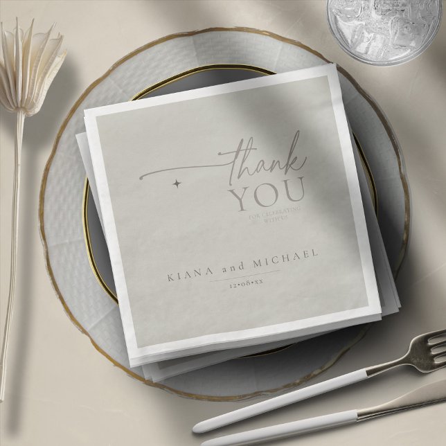 Servilleta De Papel De Cena Moda Neutrales Boda Gracias Pastel Gray ID1020 (Subido por el creador)