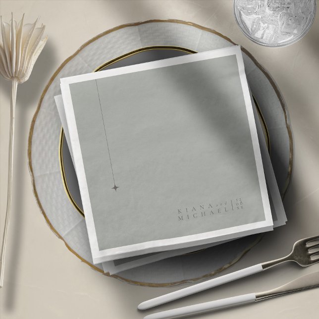 Servilleta De Papel De Cena Moda Neutrales Boda Sage Gris ID1020 (Subido por el creador)