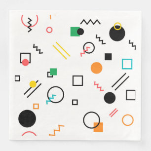 Servilleta De Papel De Cena Moderno, lúdico, fresco, moderno, geométrico Memph