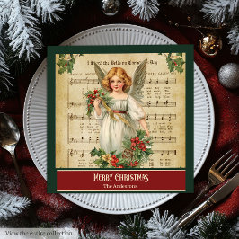 Servilleta De Papel De Cena Monogram Christmas Napkins Elegant Angel Keepsake