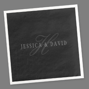 Servilleta De Papel De Cena Monograma de apellidos y apellidos