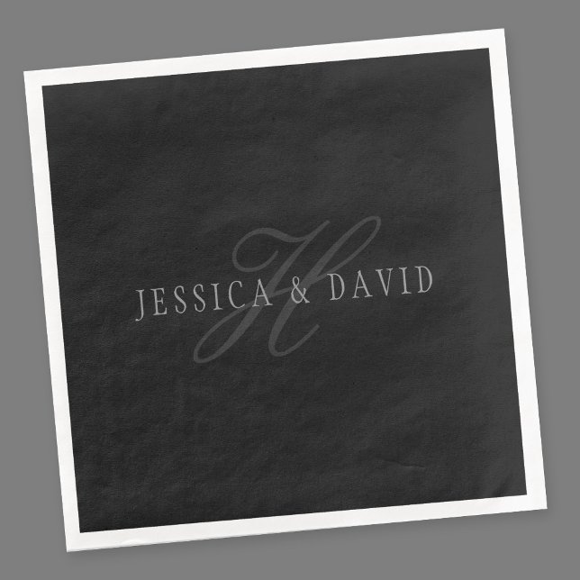 Servilleta De Papel De Cena Monograma de apellidos y apellidos (Subido por el creador)