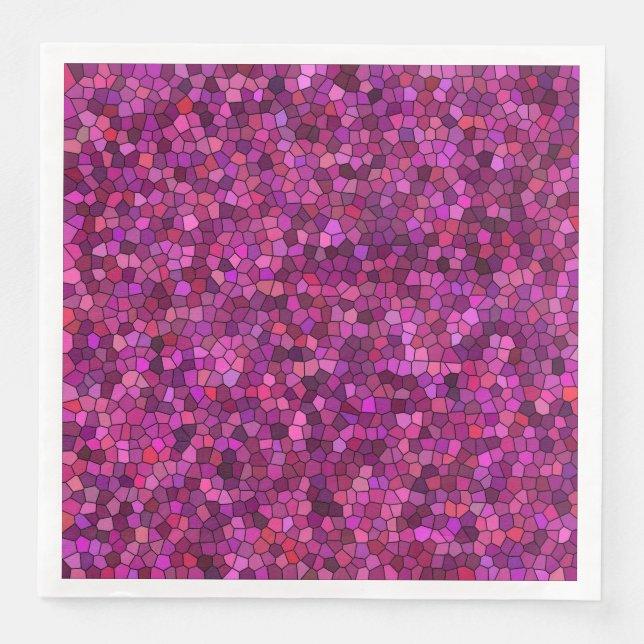 Servilleta De Papel De Cena Mosaic Pink (Anverso)