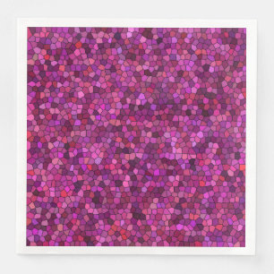 Servilleta De Papel De Cena Mosaico Rosa Púrpura