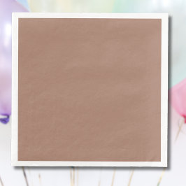 Servilleta De Papel De Cena Mousse de Mocha Tendencia Elegante Color Sólido 
