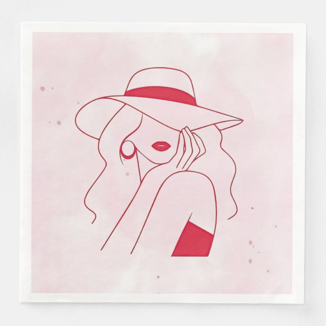Servilleta De Papel De Cena Mujer (Anverso)