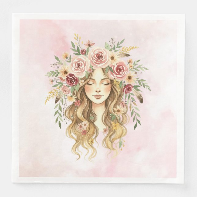 Servilleta De Papel De Cena Mujer (Anverso)