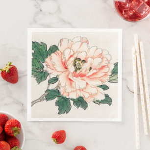 SERVILLETA DE PAPEL DE CENA NAPINAS DE PERSONALIZABLE IMPRESO CON FLORES JAPON