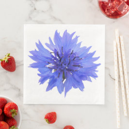 Servilleta De Papel De Cena Napkin de papel con flor de maíz azul
