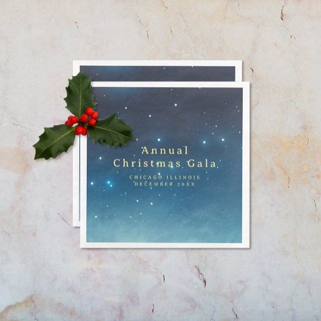 Servilleta De Papel De Cena Napkin de papel de las estrellas navideñas de los  (Christmas Holiday Stars Paper Napkin (multiple shown))