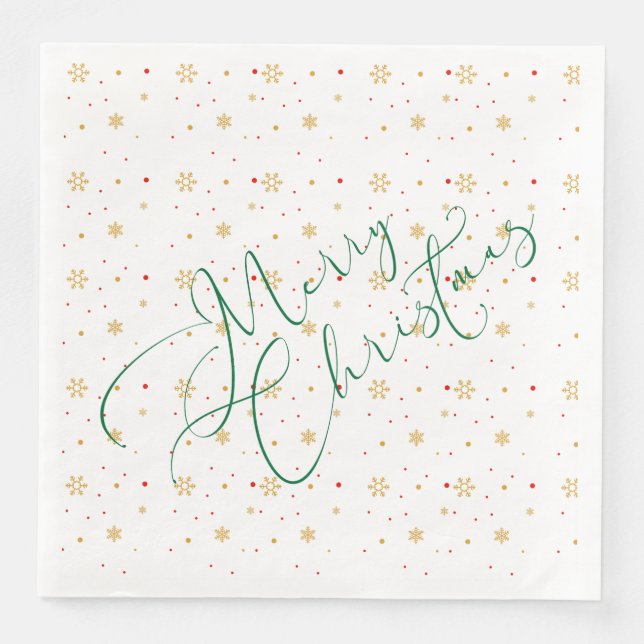 Servilleta De Papel De Cena Napkin de papel navideño (Anverso)