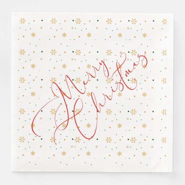 Servilleta De Papel De Cena Napkin de papel navideño (Anverso)