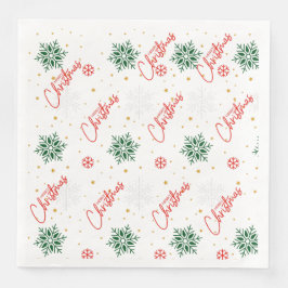Servilleta De Papel De Cena Napkin de papel navideño
