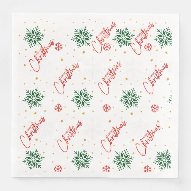 Servilleta De Papel De Cena Napkin de papel navideño (Anverso)