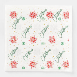 Servilleta De Papel De Cena Napkin de papel navideño.