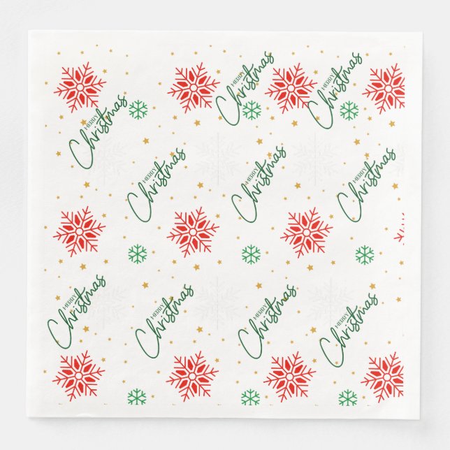 Servilleta De Papel De Cena Napkin de papel navideño. (Anverso)