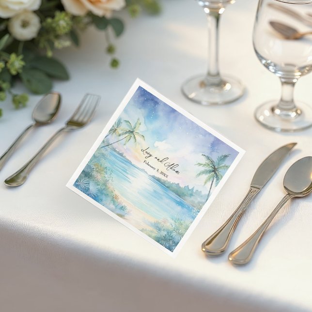 Servilleta De Papel De Cena Napkins Boda Bliss Tropical (Subido por el creador)