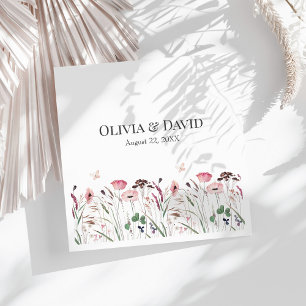 Servilleta De Papel De Cena Napkins Boda Pink Poppy Meadow