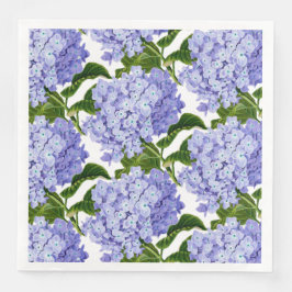 Servilleta De Papel De Cena Napkins de papel-Hydrangeas azules