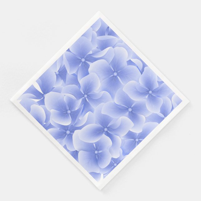 Servilleta De Papel De Cena Napkins de papel-Hydrangeas azules (Esquina)