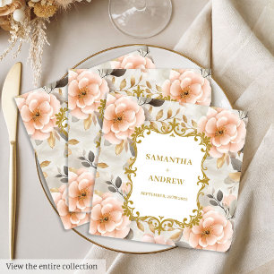 Servilleta De Papel De Cena Napkins de papel para Bodas de oro de Rubor bonito