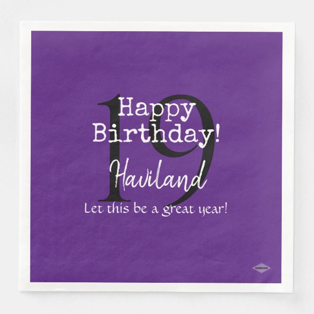 Servilleta De Papel De Cena Napkins de papel personalizable HAMbyWG (Anverso)