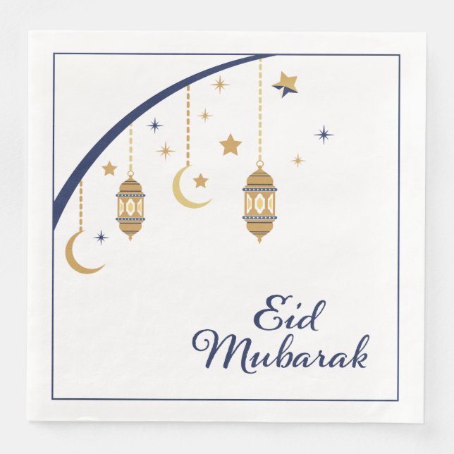 Servilleta De Papel De Cena Napkins Eid Design (Anverso)