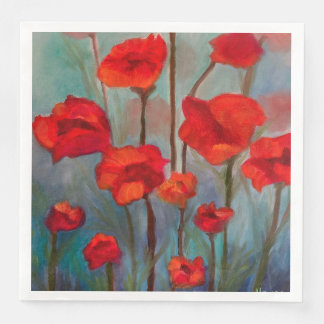 Servilleta De Papel De Cena Napkins Red Poppy
