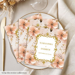 Servilleta De Papel De Cena Napkins único Boda de Rubor Gold Boho