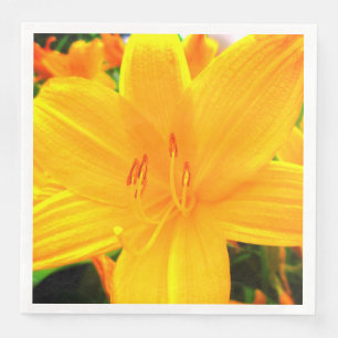 Servilleta De Papel De Cena Naranja Amarillo Día Lilies Sunny Garden Flores
