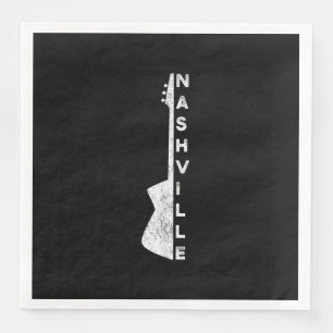 Servilleta De Papel De Cena Nashville Guitar Country Music Avers Gifts