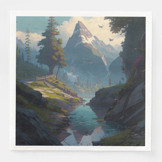 Servilleta De Papel De Cena Naturaleza 20 (Anverso)