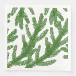 Servilleta De Papel De Cena Navidades abren ramas de árboles